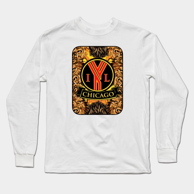 CHICAGO LOGO Long Sleeve T-Shirt by theanomalius_merch